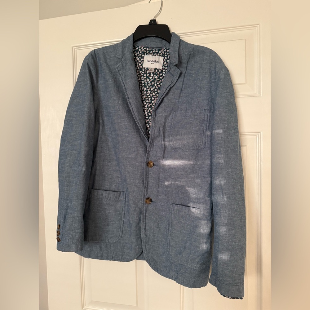 Goodfellow & Co Men’s Chambray Linen Blend Blazer